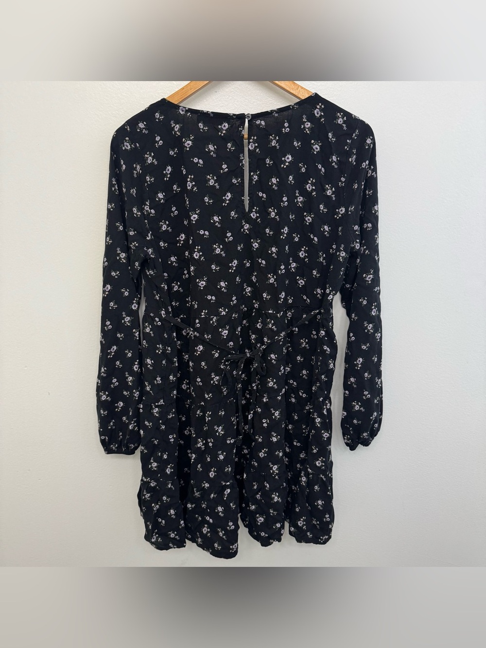 Hollister Black Dress with White Floral Print - Picture 3 of 5